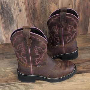 Justin Women's 8" Wanette Waterproof Steel Toe GY9903 Western Work Boots 9.5B